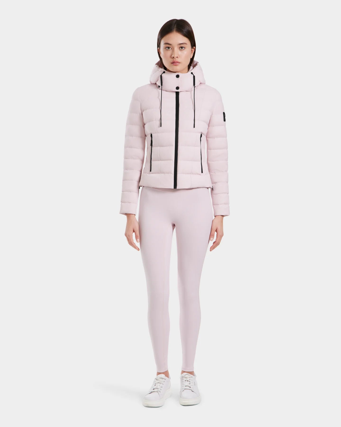 Melissa Removeable Hood Matte Lightweight Down Jacket - Pink by Rudsak — view 4