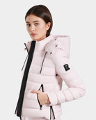 Melissa Removeable Hood Matte Lightweight Down Jacket - Pink by Rudsak — view 3