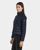 Melissa Removeable Hood Matte Lightweight Down Jacket - Navy by Rudsak — alternate view
