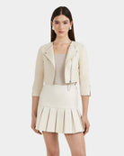 Winni Fitted Cropped Leather Jacket - Vanilla by Rudsak | 25 South Boutiques
