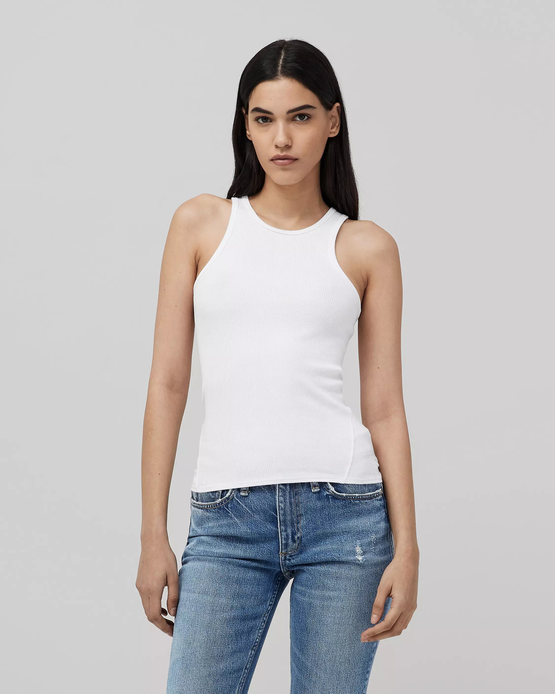 The Essential Rib Tank - White by Rag & Bone | 25 South Boutiques