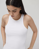 The Essential Rib Tank - White by Rag & Bone — view 3