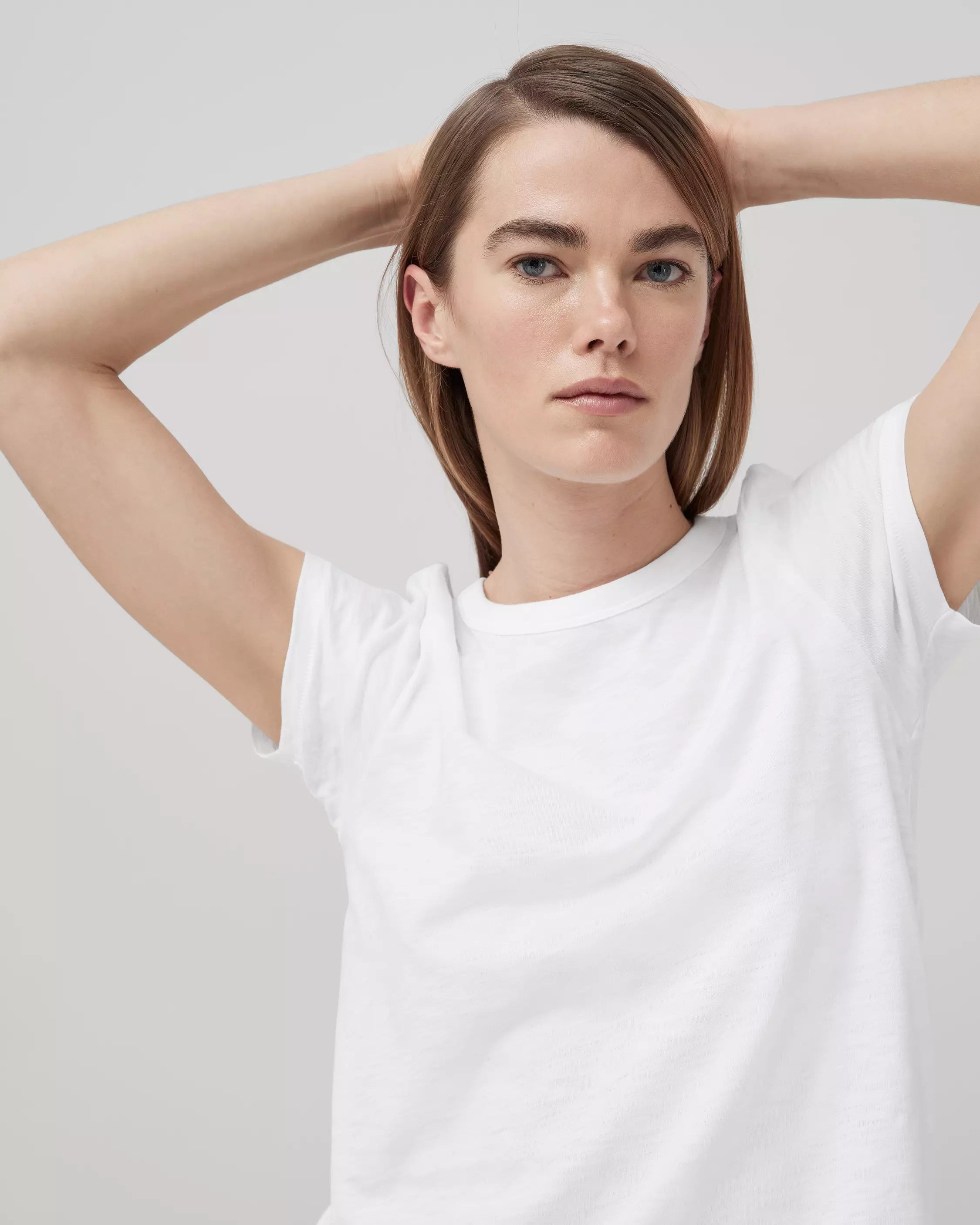 The Slub Short Sleeve Tee - White by Rag & Bone — alternate view