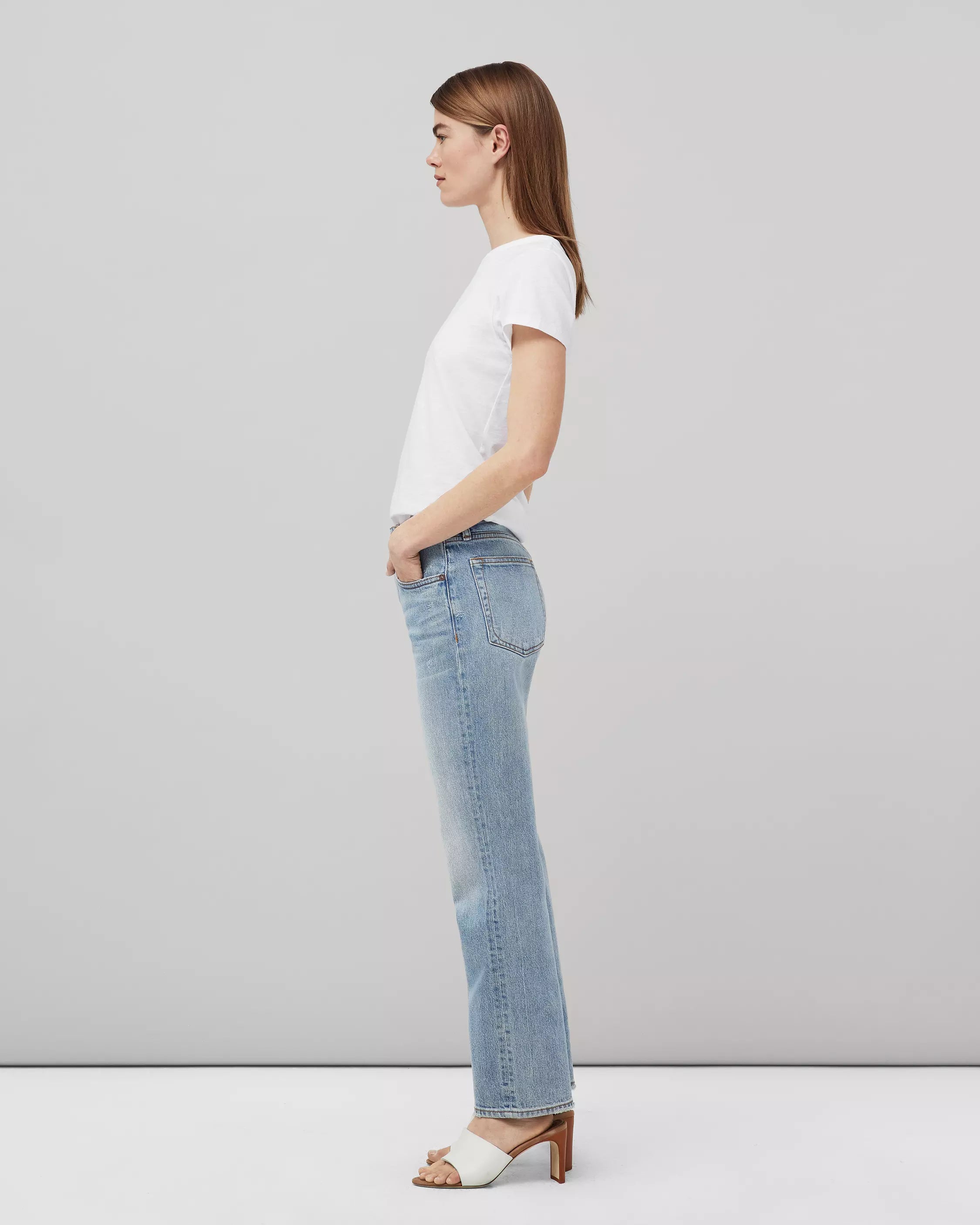 The Slub Short Sleeve Tee - White by Rag & Bone — view 5