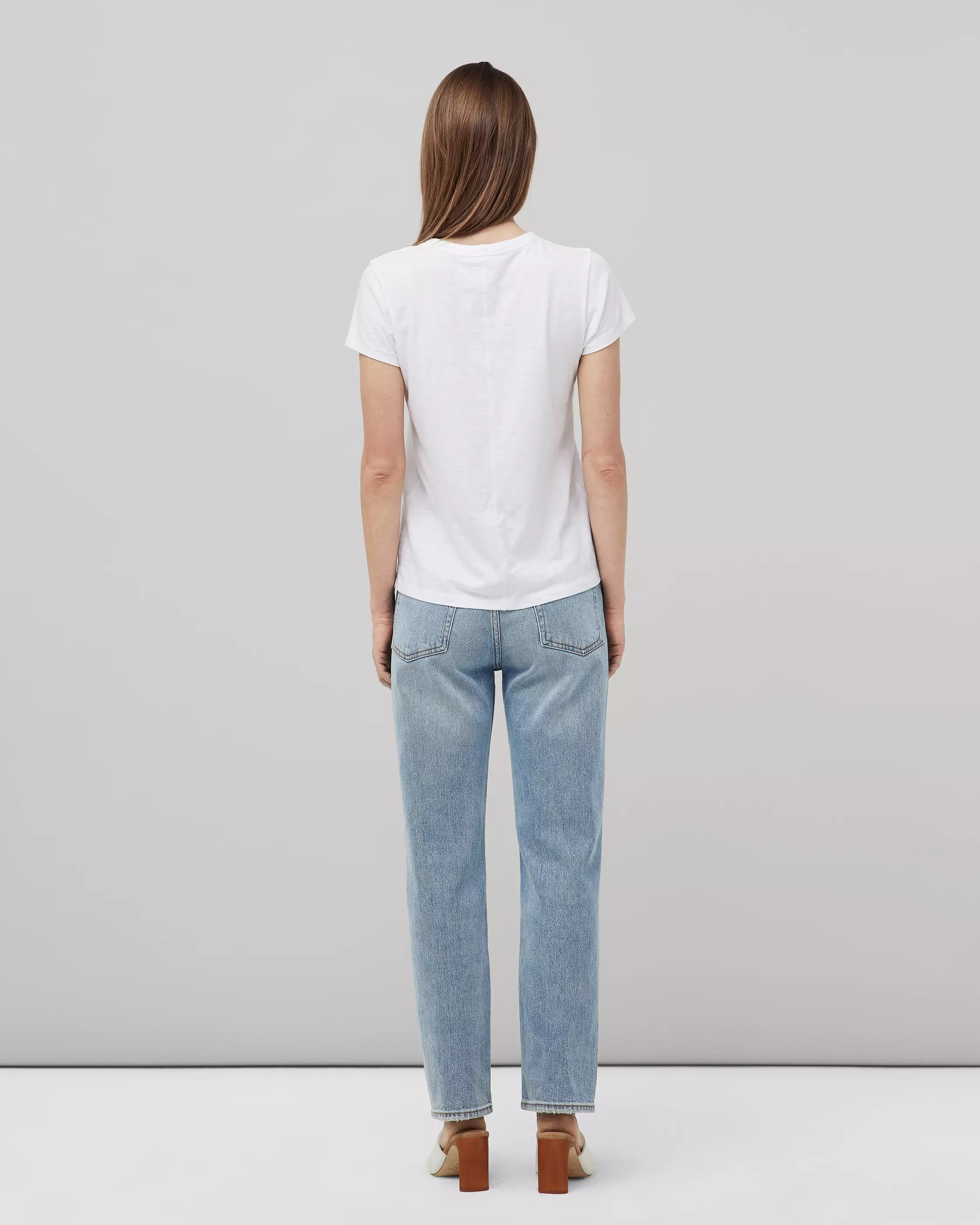 The Slub Short Sleeve Tee - White by Rag & Bone — view 6