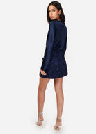 Florcienta Lace Mini Skirt - Navy by Cami NYC — view 5