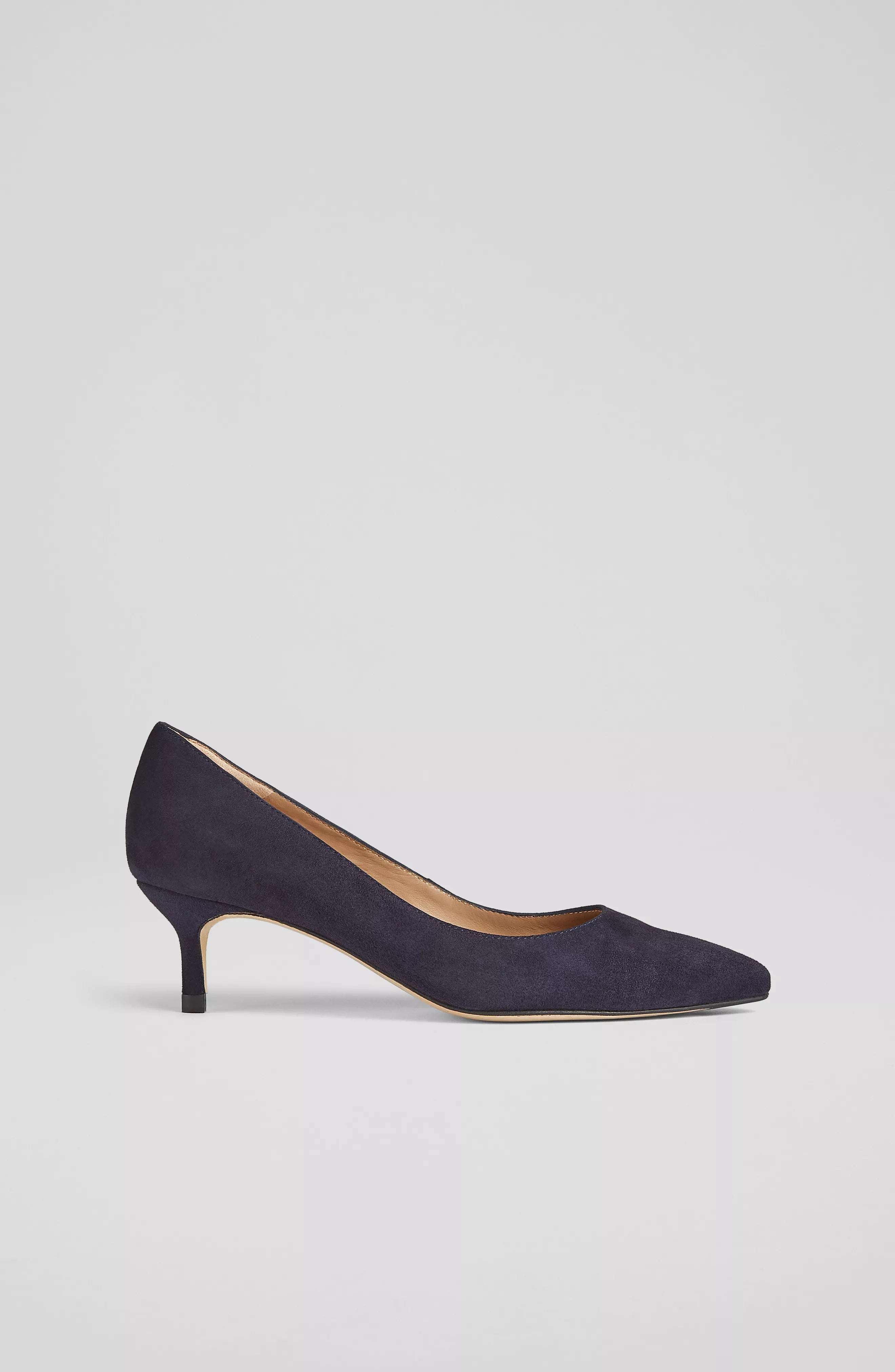 Audrey Kitten Heel - Navy Suede by LK Bennett | 25 South Boutiques