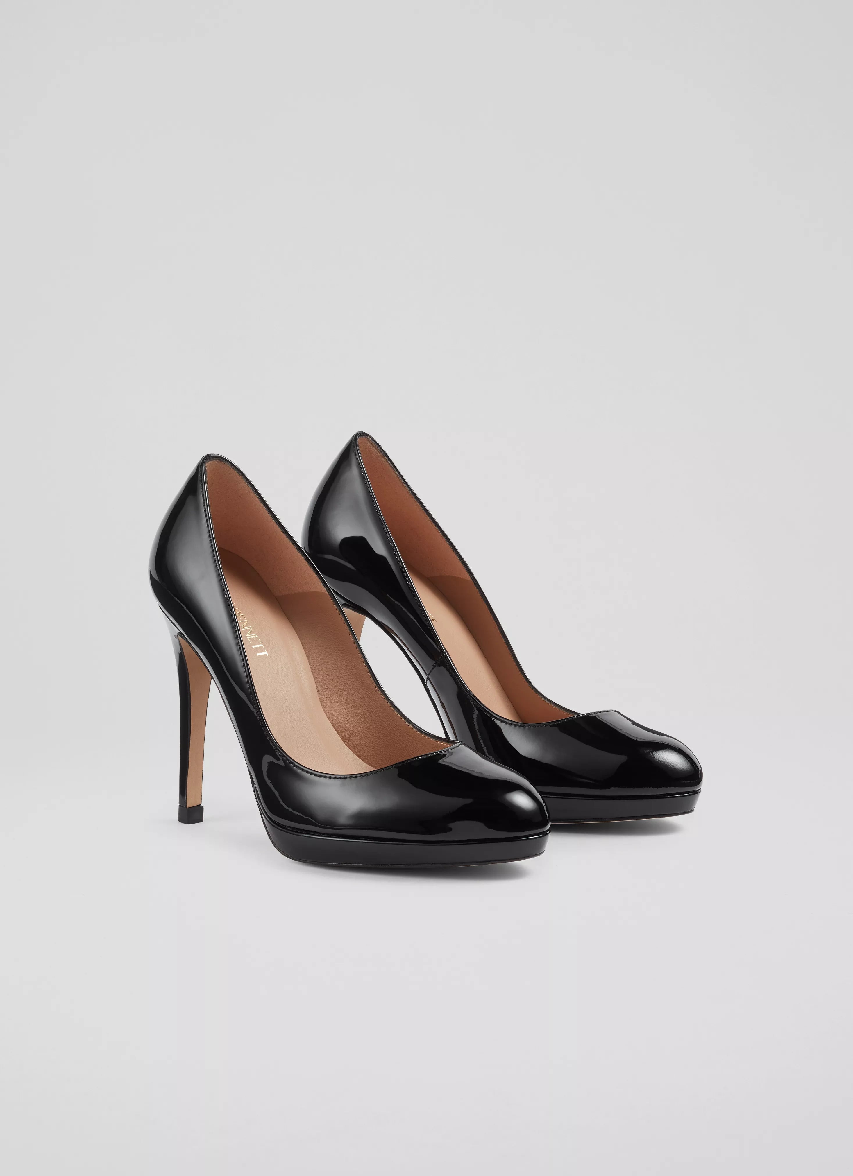 Sledge Platform Heels - Black Patent by LK Bennett — alternate view