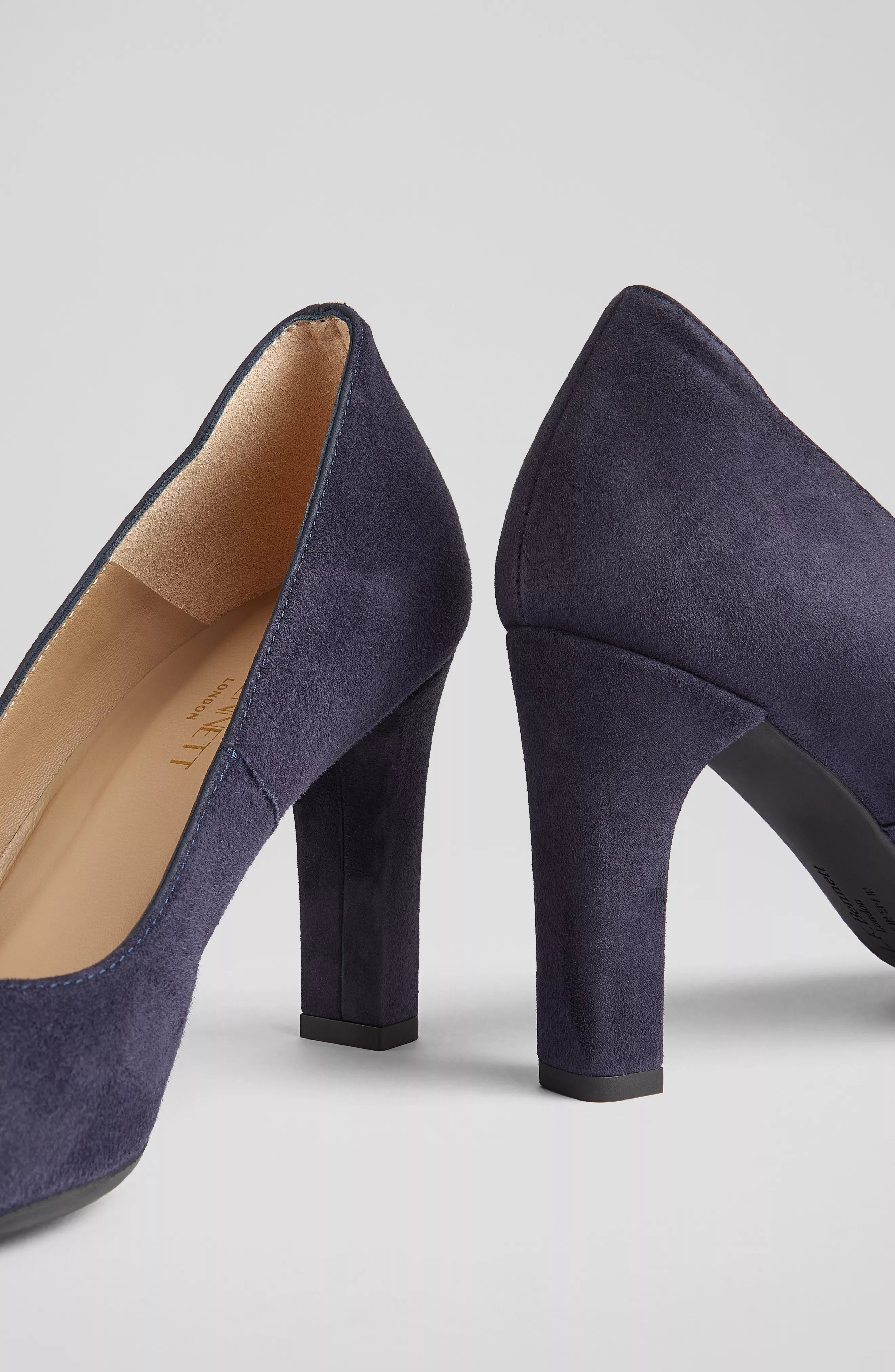 Tess Heels - Navy Suede by LK Bennett — view 3