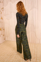 Charlie Silk High Waist Wide Leg Pant - Desert Jasper by Ulla Johnson — view 4