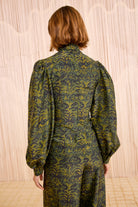 Giorgia Silk Neck Tie Blouse - Desert Jasper by Ulla Johnson — view 4