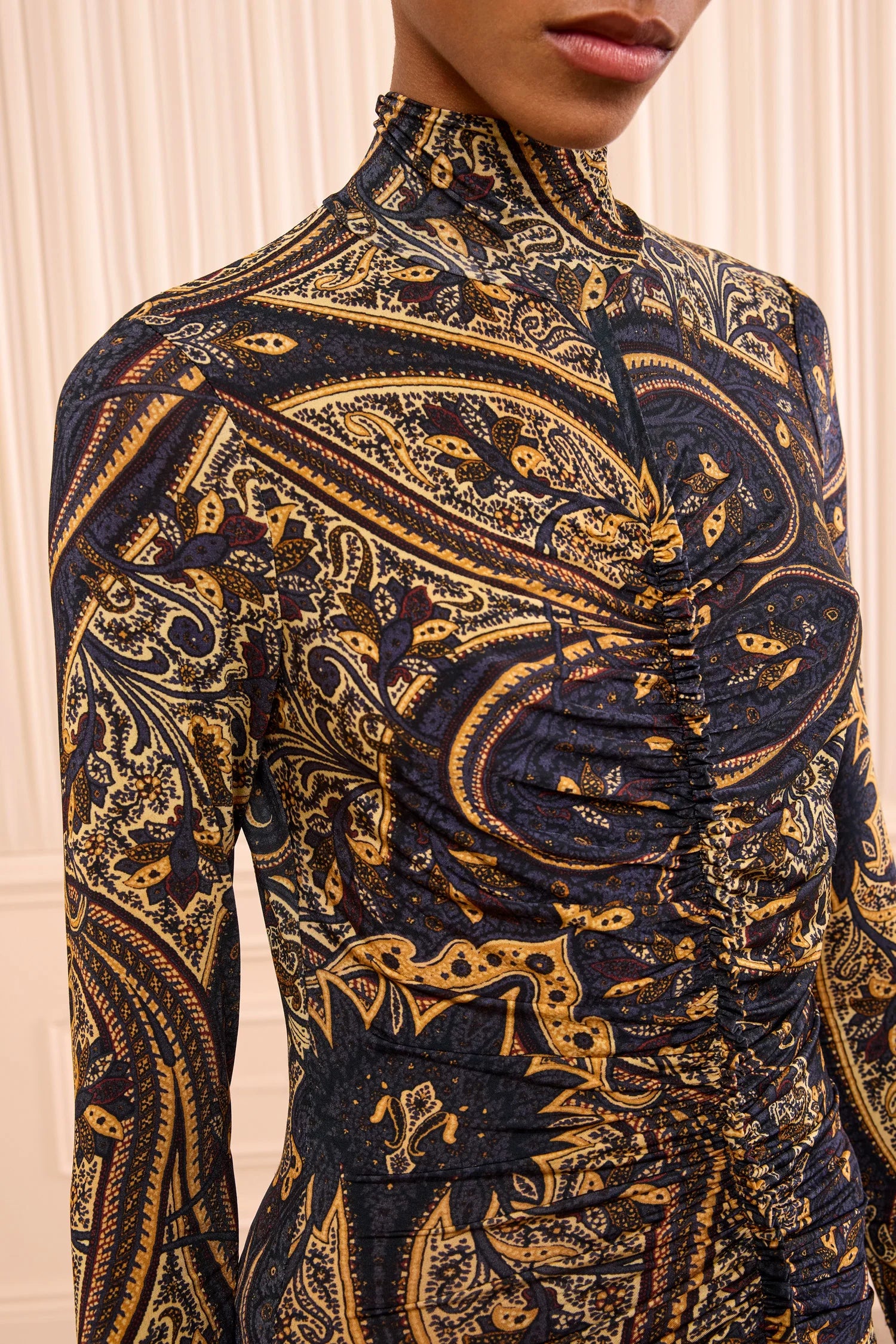 Ida Long Sleeve Jersey Dress - Twilight Paisley by Ulla Johnson — alternate view