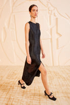 Dioni Dress - Noir Embroidered by Ulla Johnson — view 3
