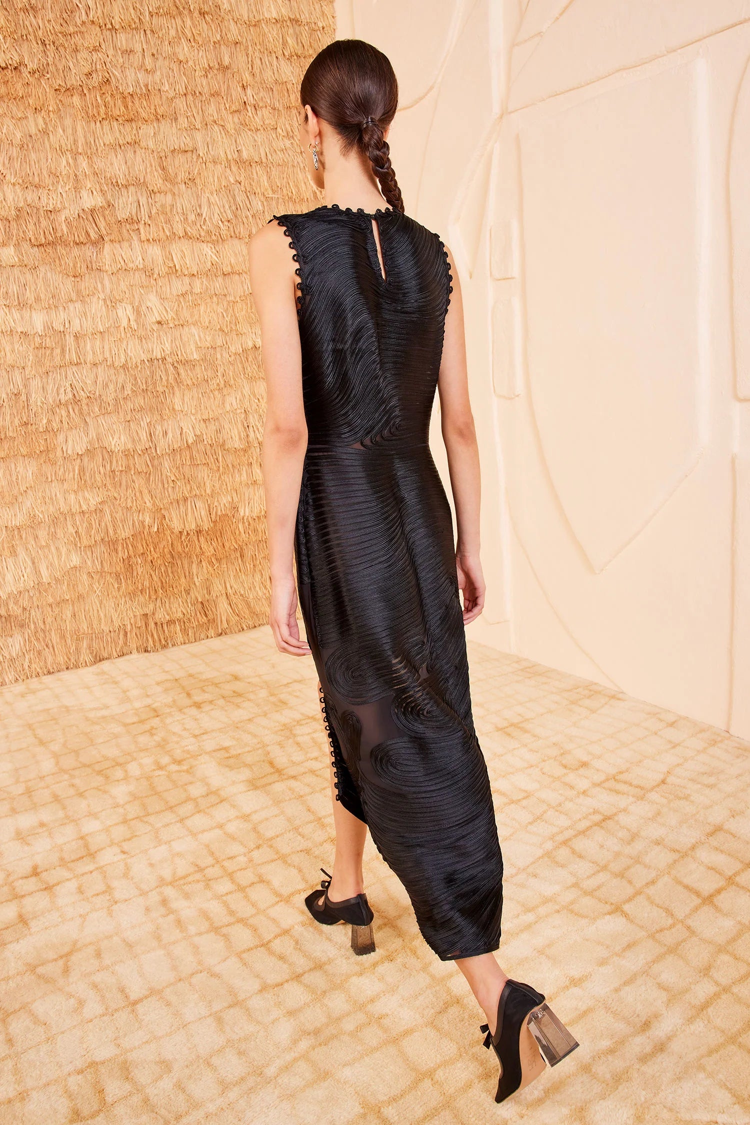 Dioni Dress - Noir Embroidered by Ulla Johnson — view 4