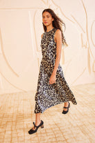Lisbet Dress - Raven Botanical by Ulla Johnson — view 3
