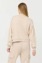 Cashmere Fleece Quarter Zip - Vanilla Cream by Vintage Havana — alternate view