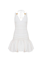 Breeze Jacquard Slower Mini Dress - Off White by PatBo — view 4