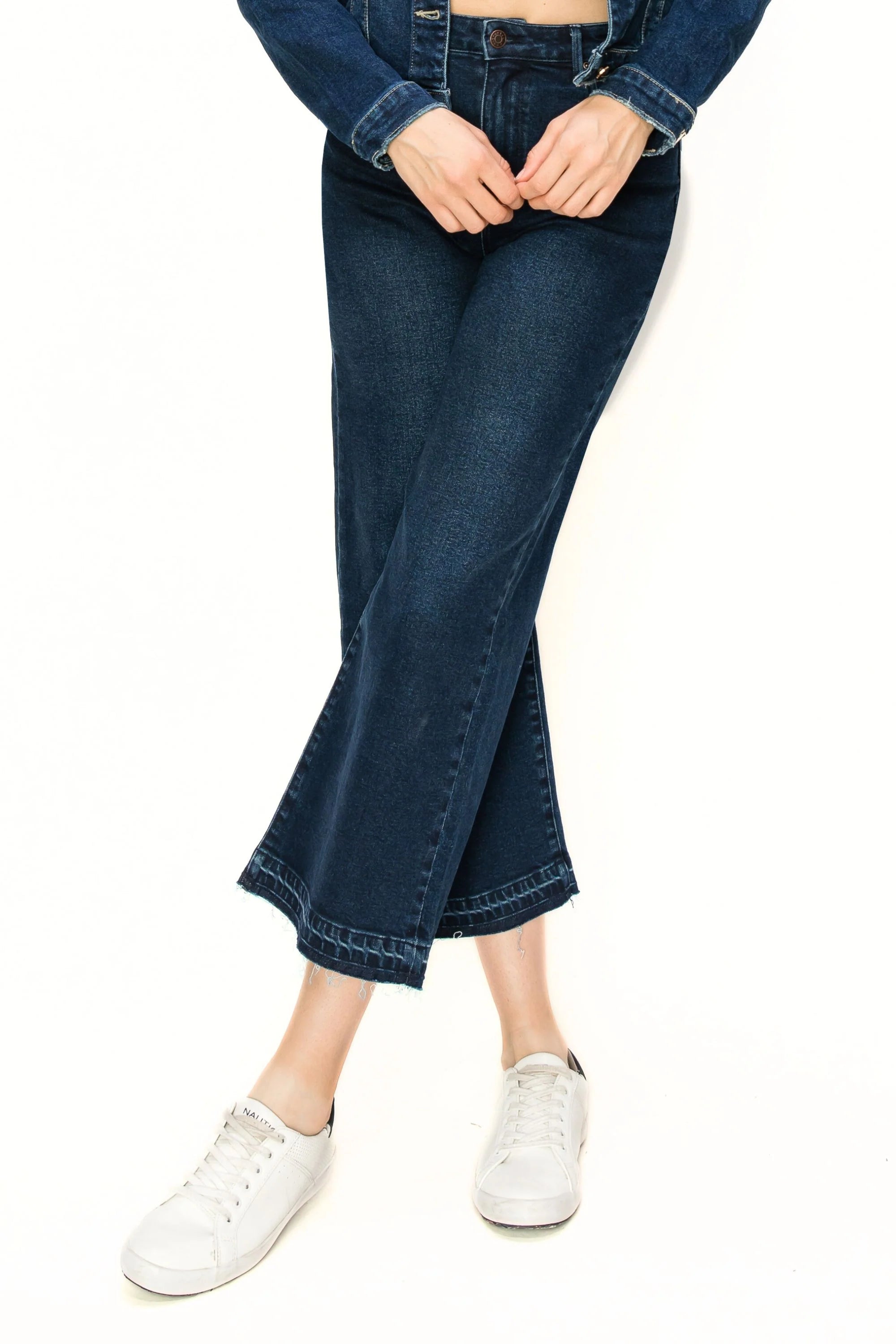 Alice High Rise Ankle Wide Leg - Indigo by Tractr — view 3