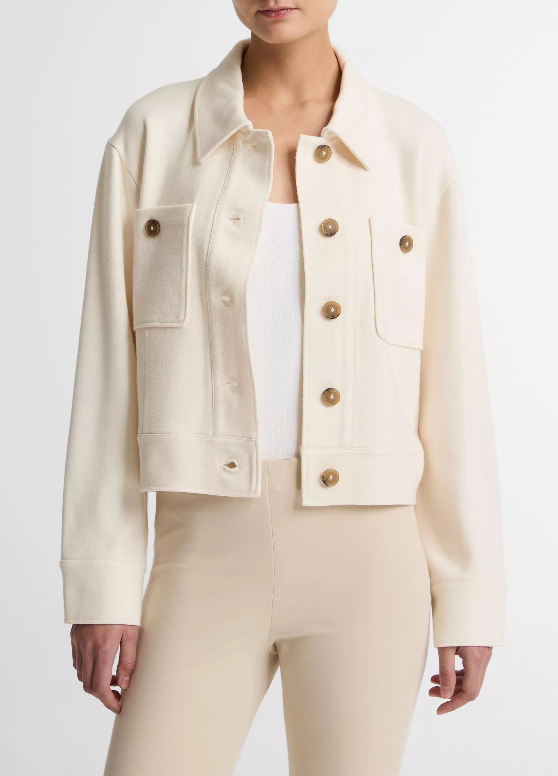 Ponte Knit Jacket - Off White by Vince | 25 South Boutiques