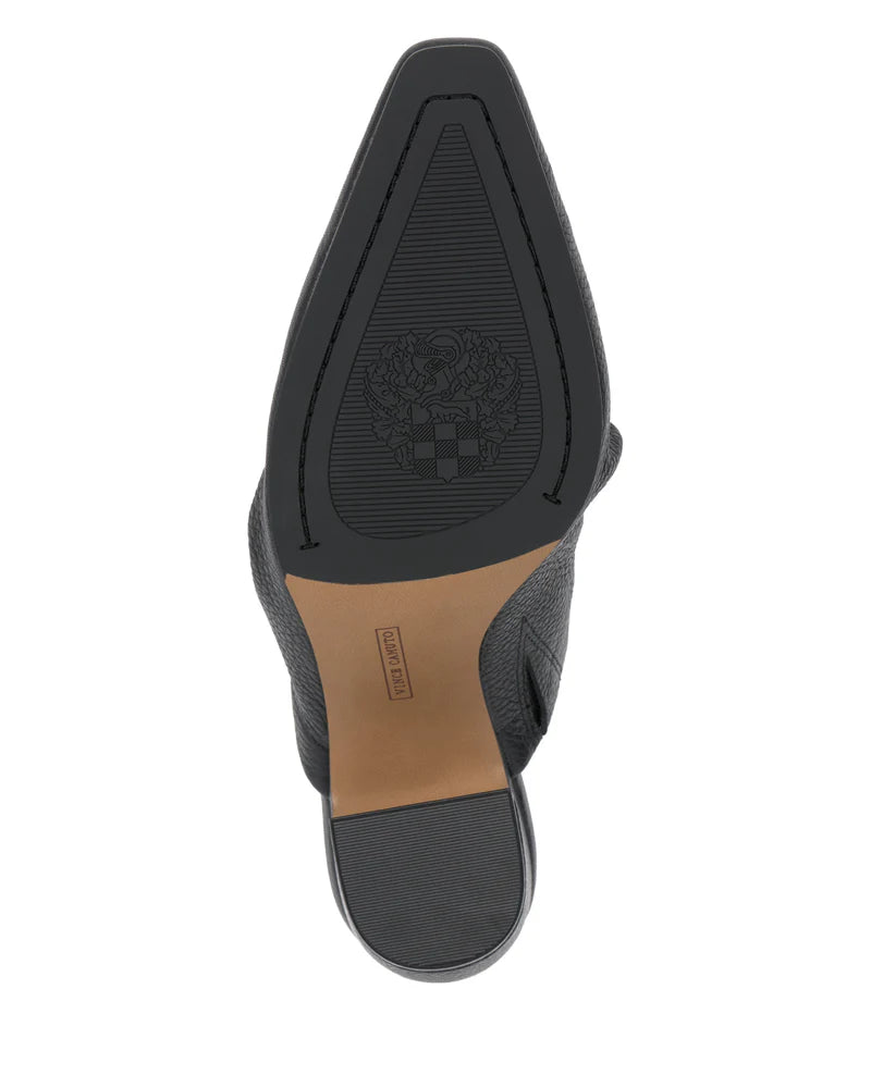 Carlie Slouched Pointed Toe Mule - Black by Vince Camuto — view 4