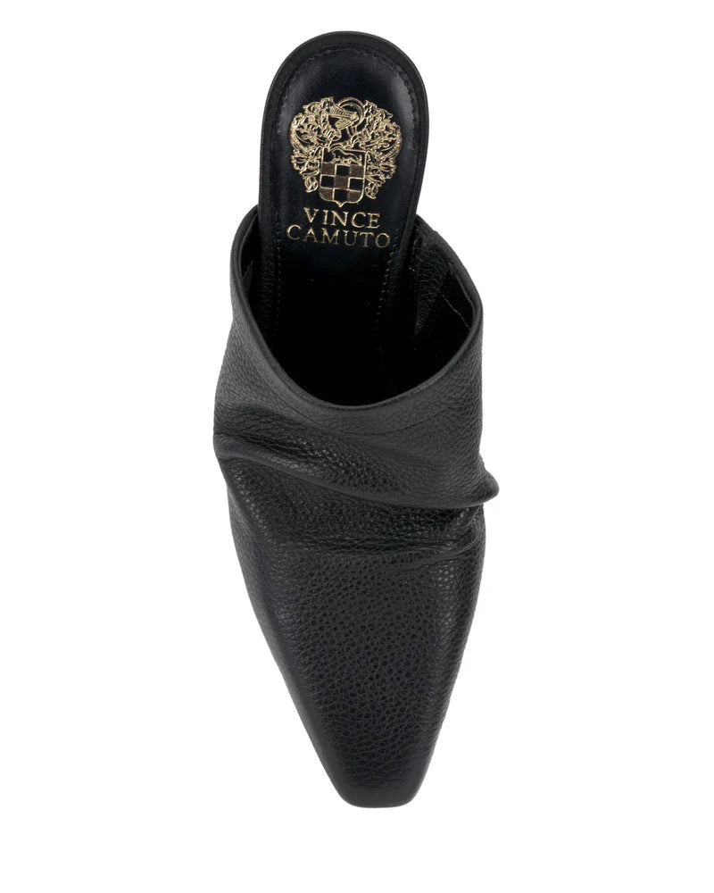 Carlie Slouched Pointed Toe Mule - Black by Vince Camuto — view 5