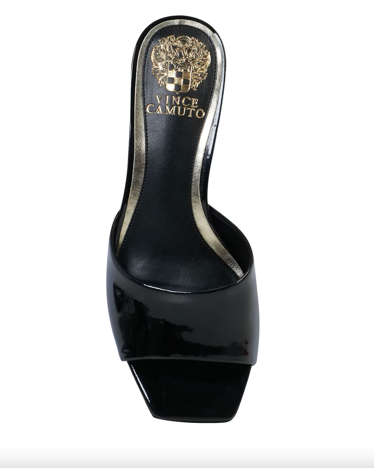 Faiza Sandal - Black Patent Leather by Vince Camuto — view 4