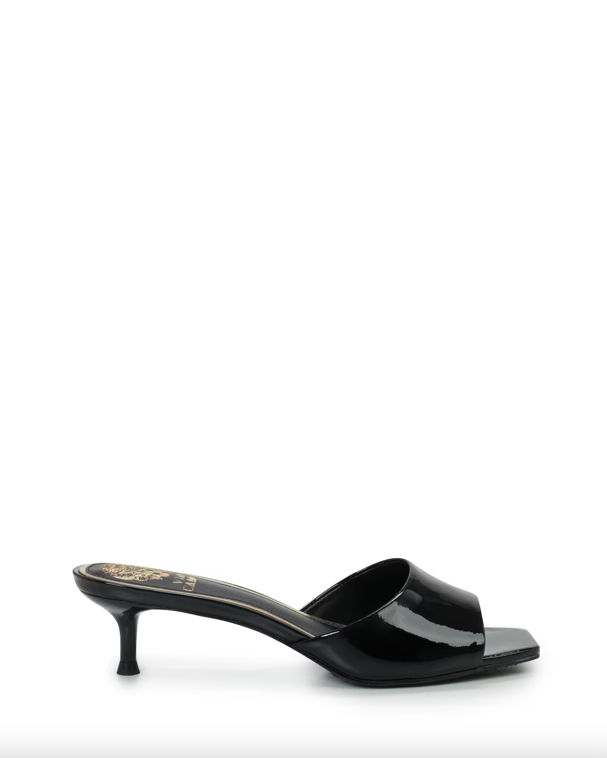 Faiza Sandal - Black Patent Leather by Vince Camuto | 25 South Boutiques