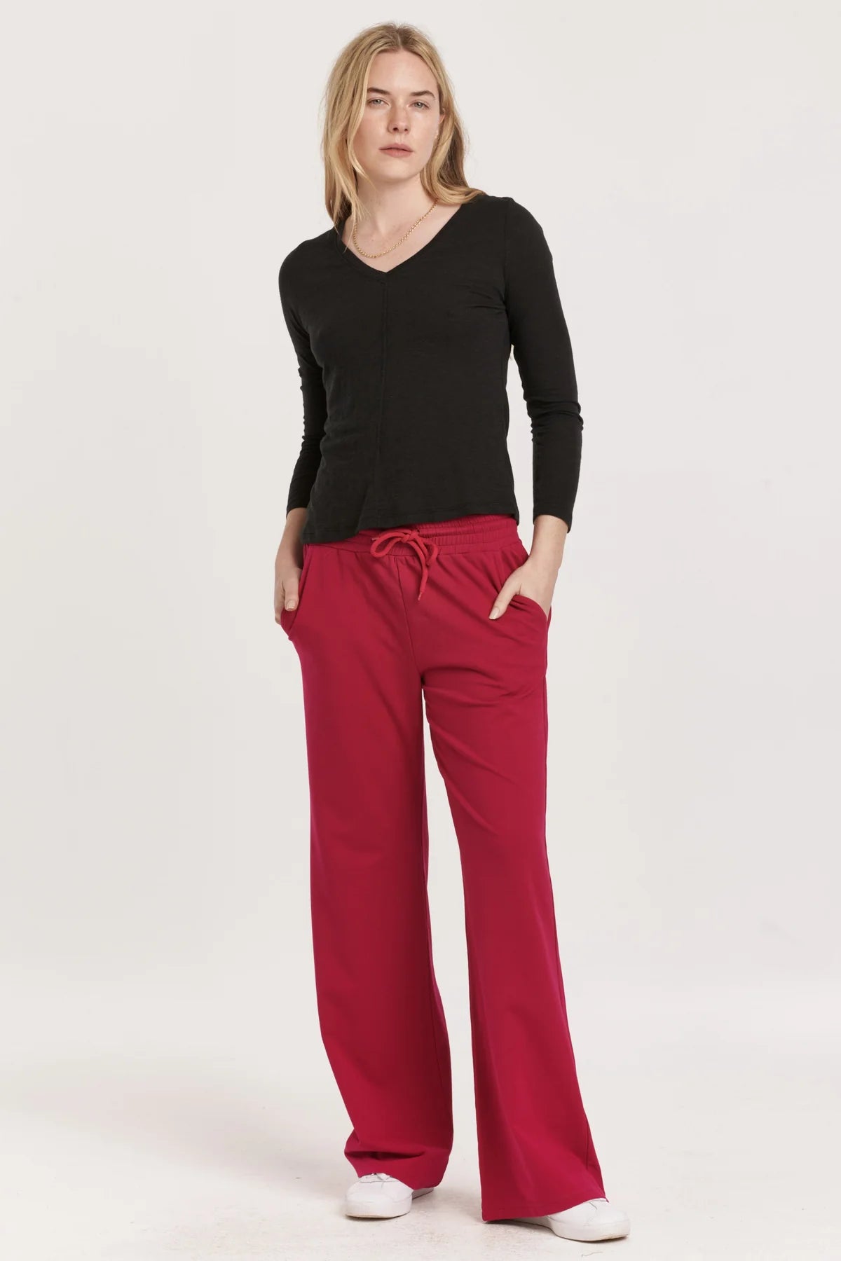 Clark Long Sleeve Top - Black by Another Love — alternate view