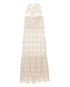 Crochet Midi Dress - Natural Off White by PatBo — view 5