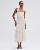 Crochet Midi Dress - Natural Off White by PatBo — view 4
