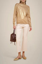 Ankle Flared Trousers - Almond by Liviana Conti | 25 South Boutiques