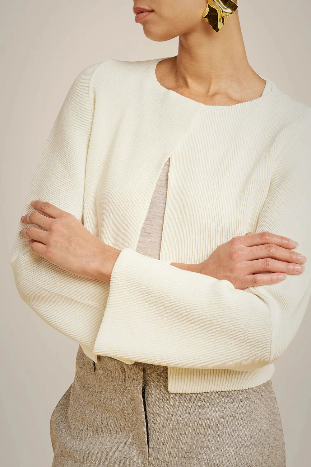 Ottoman Cardigan - Pumice by Liviana Conti — view 5