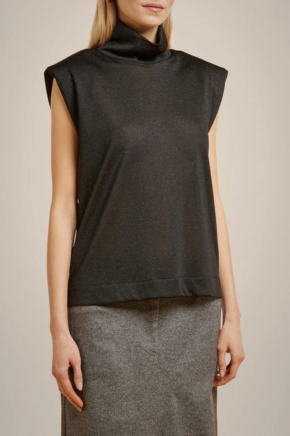 Lurex Jersey Top - Nero by Liviana Conti | 25 South Boutiques