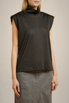 Lurex Jersey Top - Nero by Liviana Conti | 25 South Boutiques