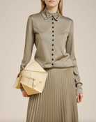 Lurex Jersey Shirt - Verde Green Pepper by Liviana Conti | 25 South Boutiques