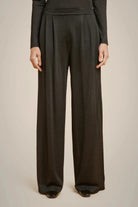 Lurex Jersey Pleated Trousers - Nero by Liviana Conti — alternate view