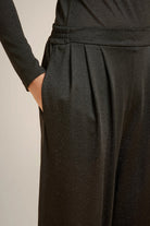 Lurex Jersey Pleated Trousers - Nero by Liviana Conti — view 3