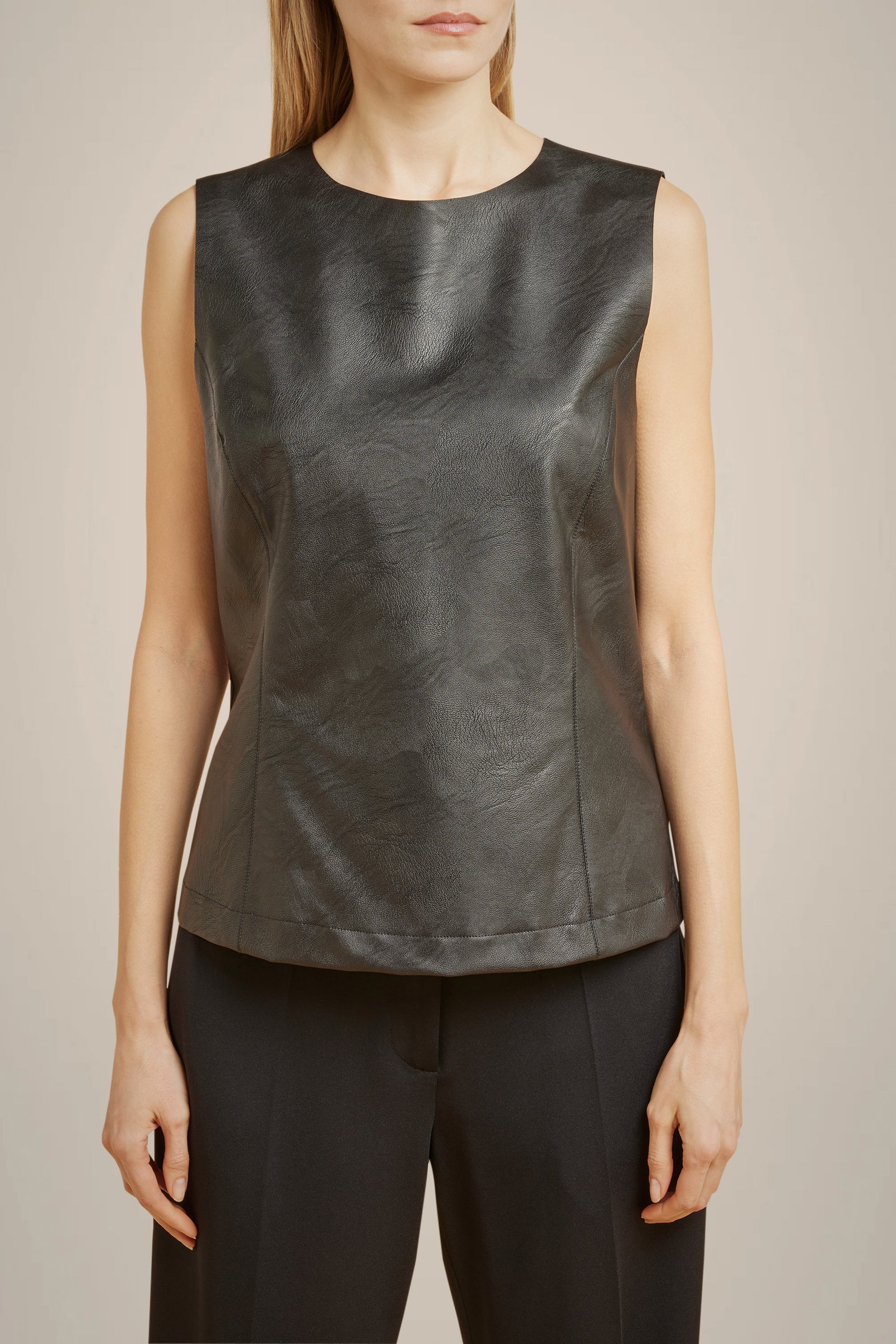 Bi-material Blouse - Black by Liviana Conti | 25 South Boutiques
