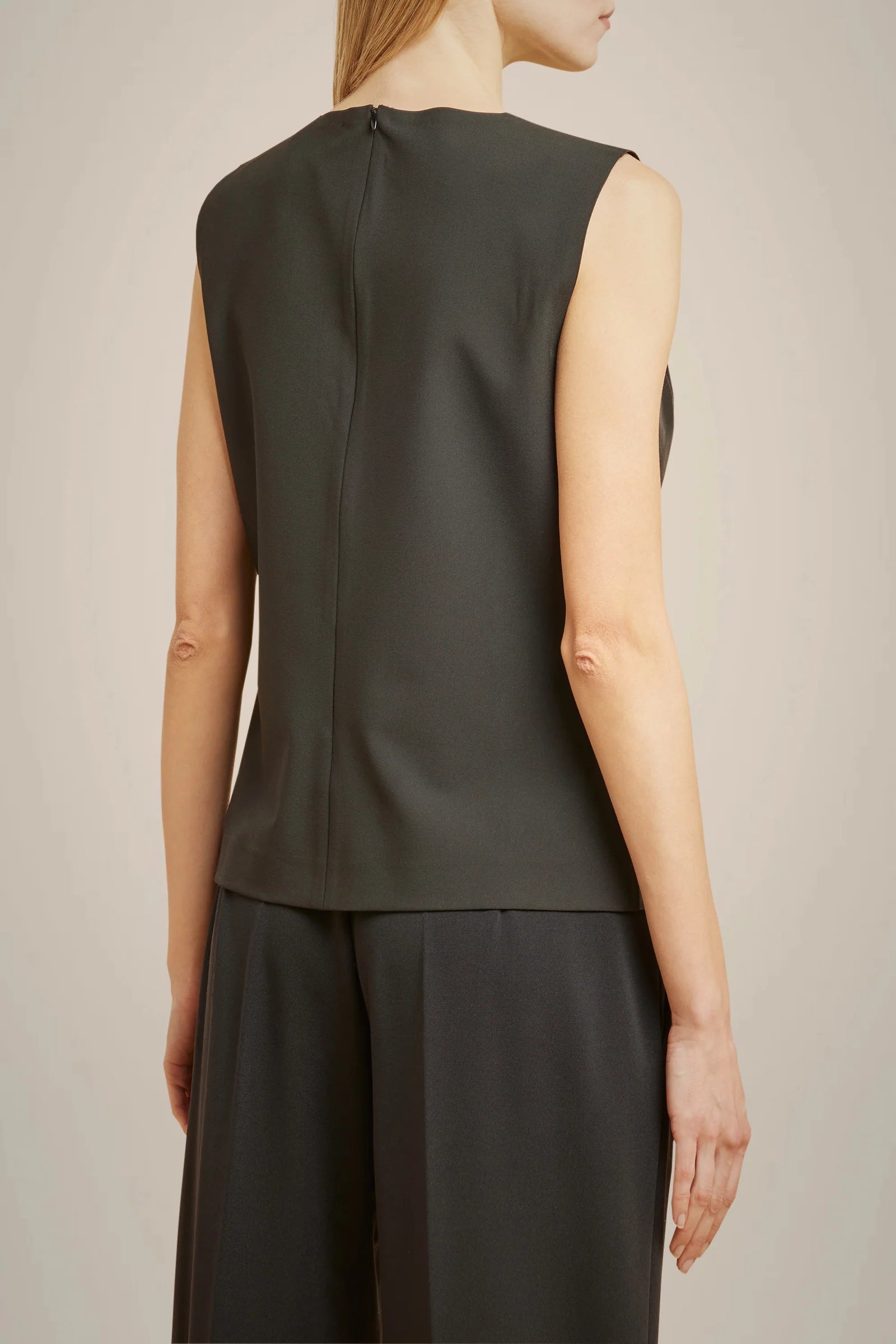 Bi-material Blouse - Black by Liviana Conti — view 3