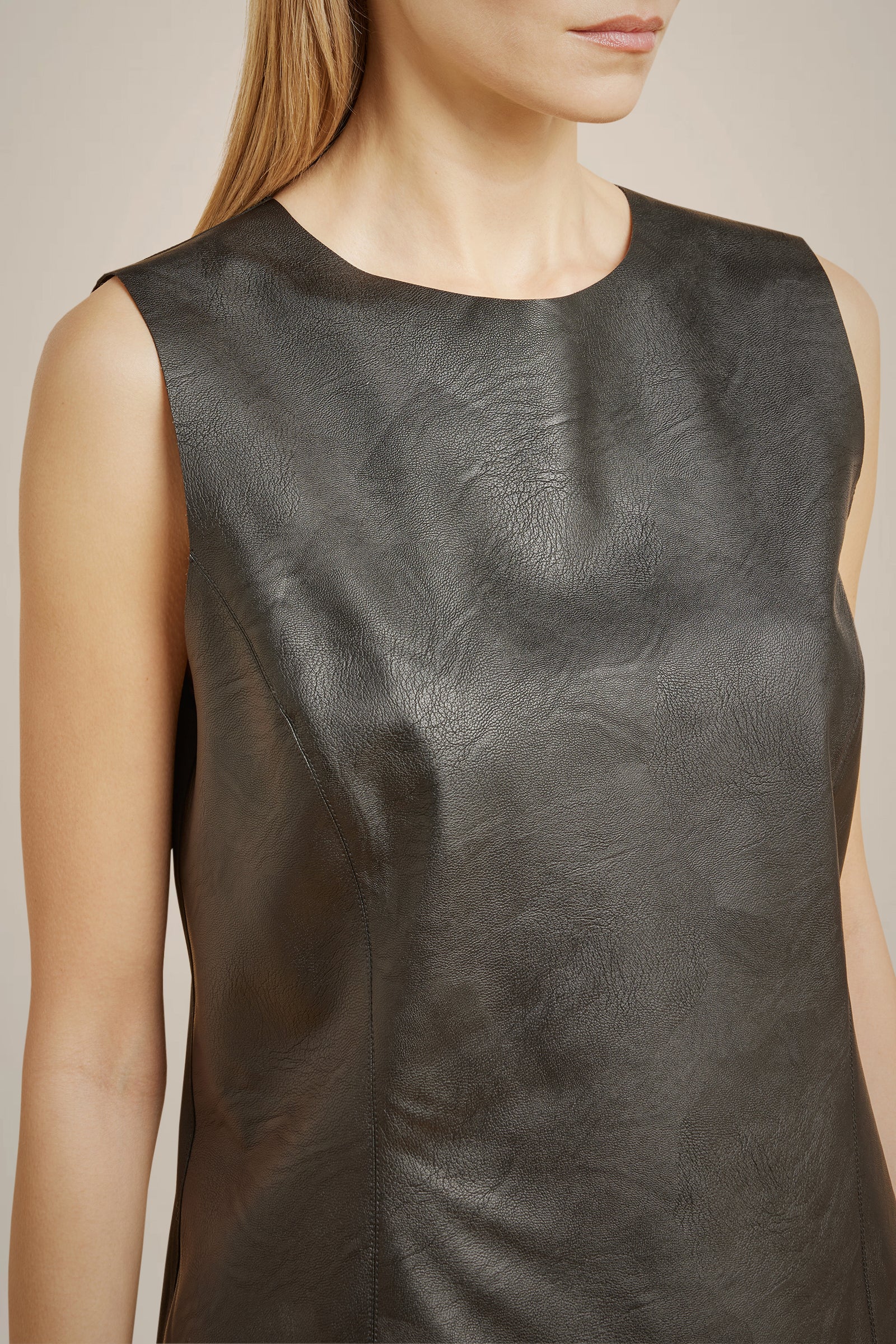 Bi-material Blouse - Black by Liviana Conti — alternate view