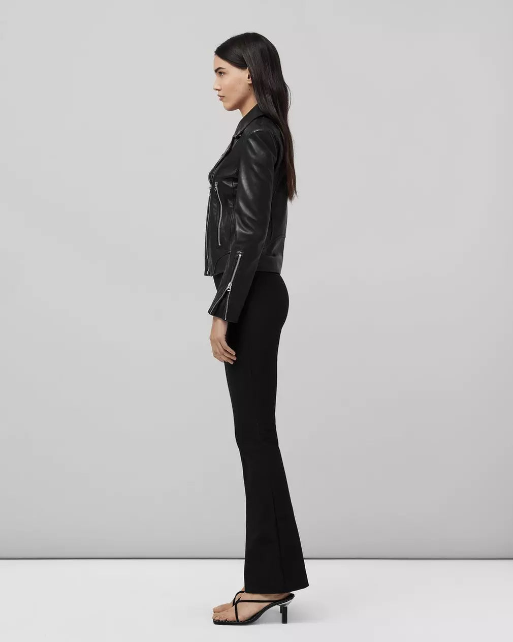 Mack Leather Jacket - Black by Rag & Bone — view 4