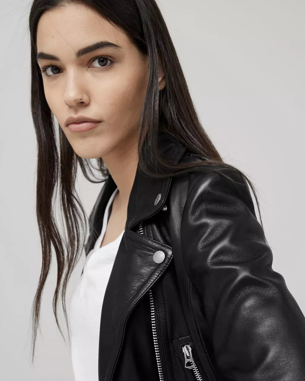 Mack Leather Jacket - Black by Rag & Bone — alternate view