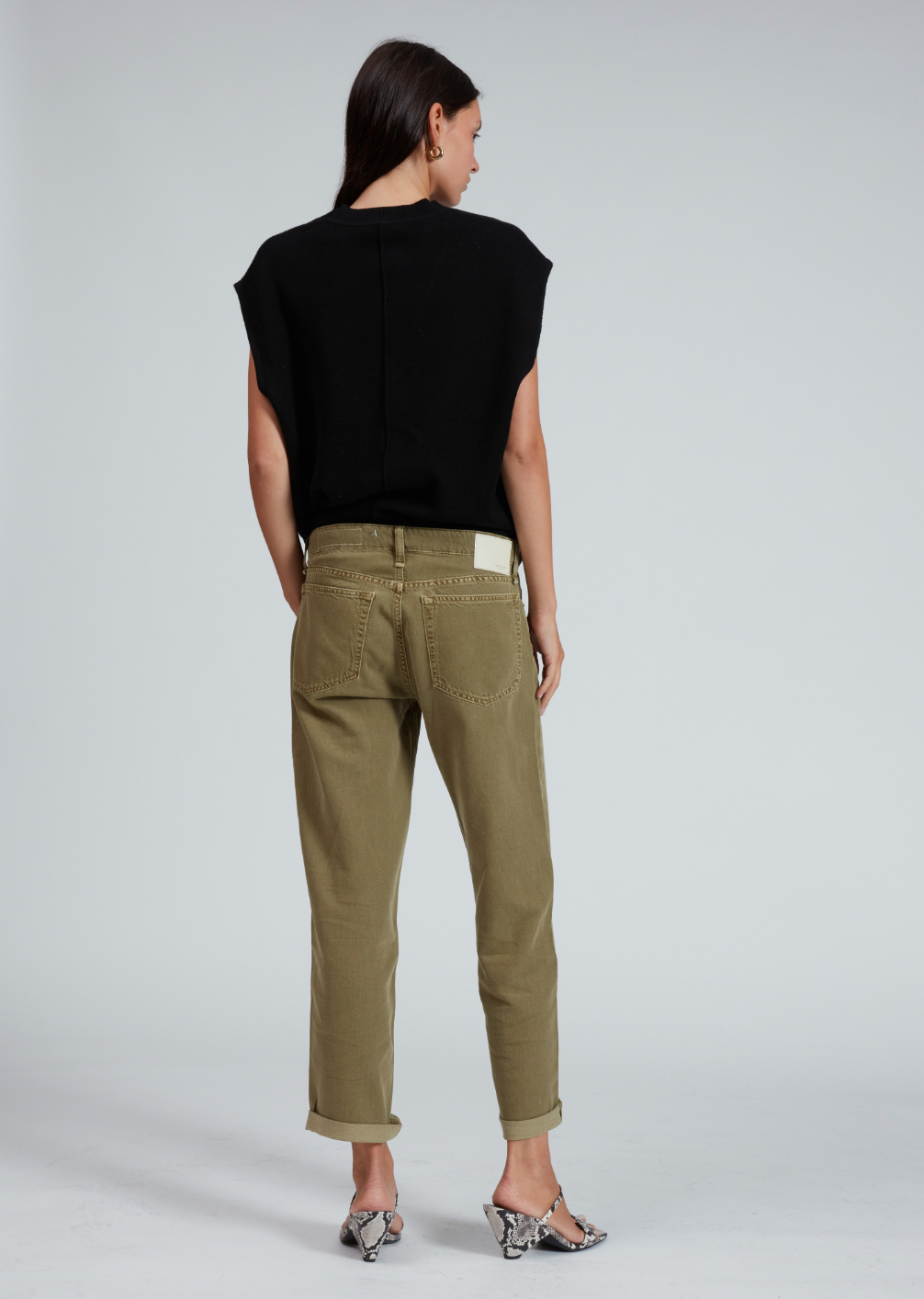 Featherweight Dre Low Rise Baggy - Sage by Rag & Bone — alternate view