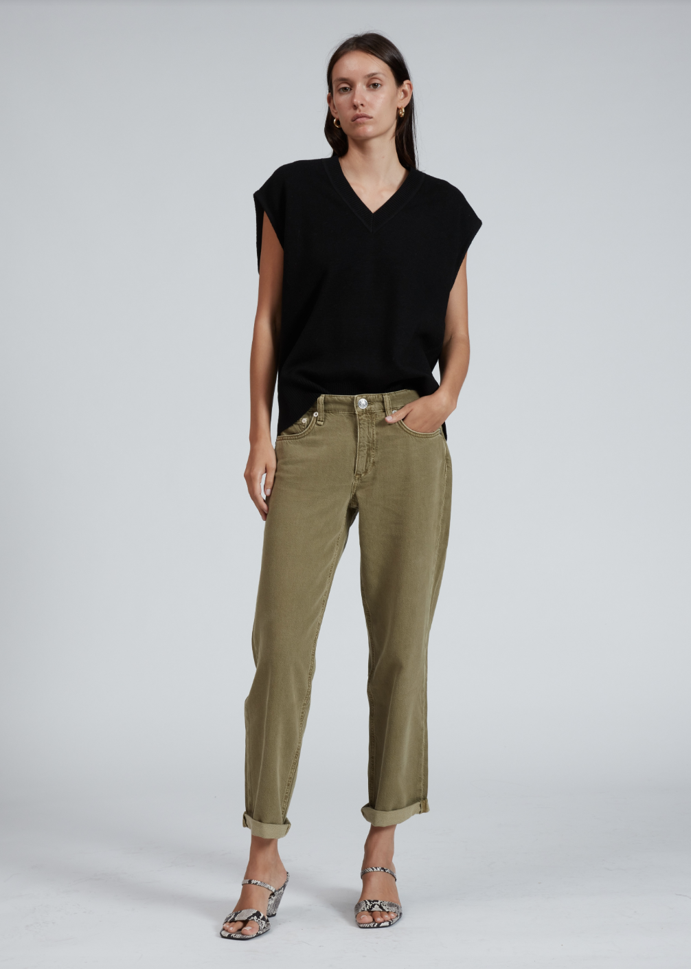 Featherweight Dre Low Rise Baggy - Sage by Rag & Bone | 25 South Boutiques