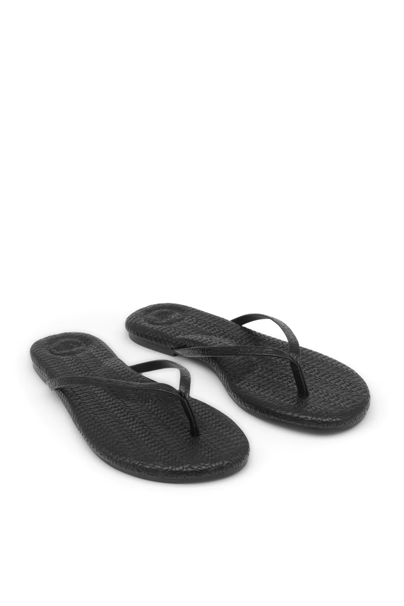 Indie Flip Flops - Black Weave by Soléi Sea — alternate view