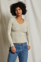 Whitney Rib U Neck Long Sleeve Sweater - Oatmeal by perfectwhitetee | 25 South Boutiques
