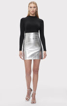Clara Skirt - Silver Foil by Herve Leger | 25 South Boutiques