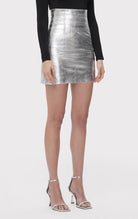 Clara Skirt - Silver Foil by Herve Leger — view 3