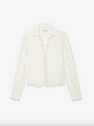 Topzyl Diamanté Silk Shirt - Vanilla by Zadig & Voltaire — view 6