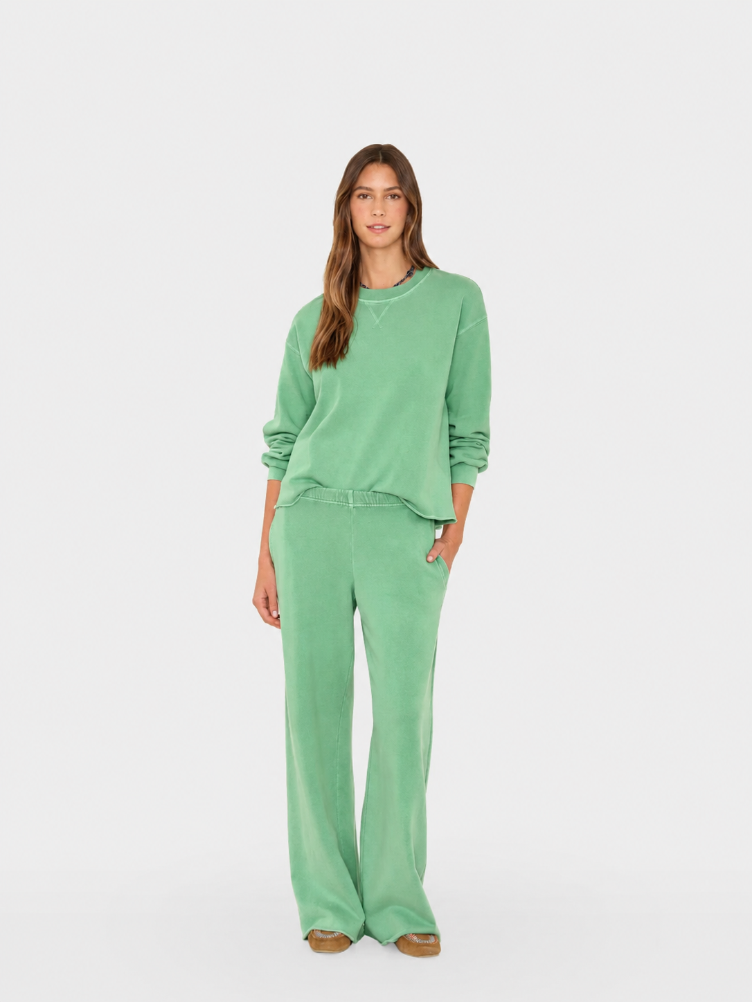 Emmette Terry Sweatpant - Aloe Green by Xirena | 25 South Boutiques